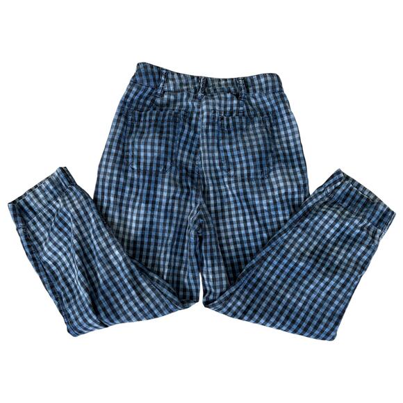 Maeve Anthropologie Pants 2 Granola Check Indie Bleached Cropped Casual Boho - Picture 8 of 8